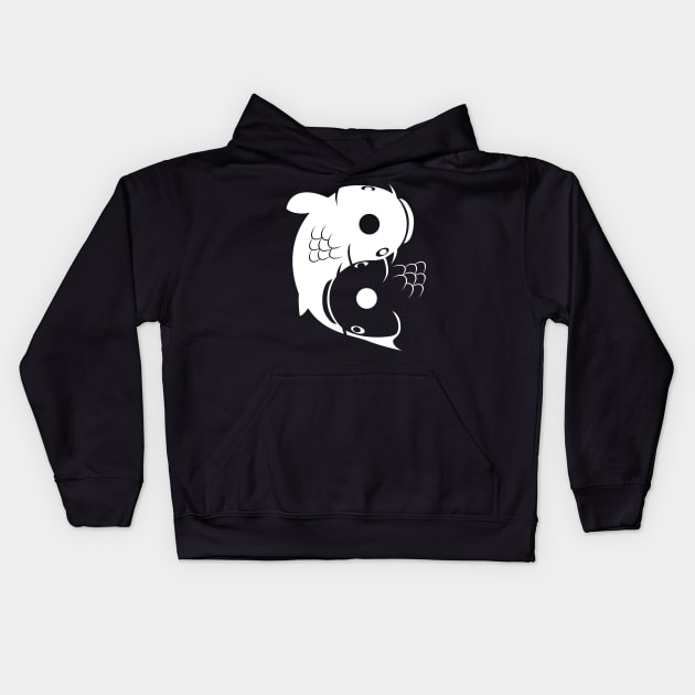 Yin Yang carp Kids Hoodie by albertocubatas